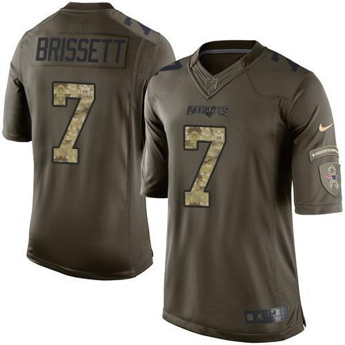 Nike Patriots #7 Jacoby Brissett Green Men's Stitched NFL Limited Salute to Service Jersey Nike Patriots #7 Jacoby Brissett Green Men's Stitched NFL Limited Salute to Service Jersey