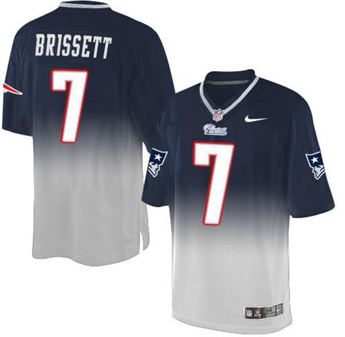 Nike Patriots #7 Jacoby Brissett Navy Blue Grey Men's Stitched NFL Elite Fadeaway Fashion Jersey Nike Patriots #7 Jacoby Brissett Navy Blue Grey Men's Stitched NFL Elite Fadeaway Fashion Jersey