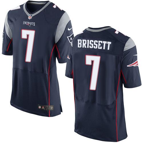 Nike Patriots #7 Jacoby Brissett Navy Blue Team Color Men's Stitched NFL Elite Jersey Nike Patriots #7 Jacoby Brissett Navy Blue Team Color Men's Stitched NFL Elite Jersey