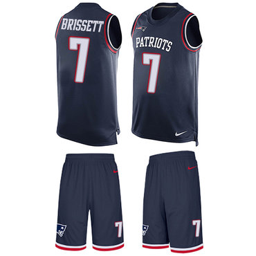 Nike Patriots #7 Jacoby Brissett Navy Blue Team Color Men's Stitched NFL Limited Tank Top Suit Jersey Nike Patriots #7 Jacoby Brissett Navy Blue Team Color Men's Stitched NFL Limited Tank Top Suit Jersey