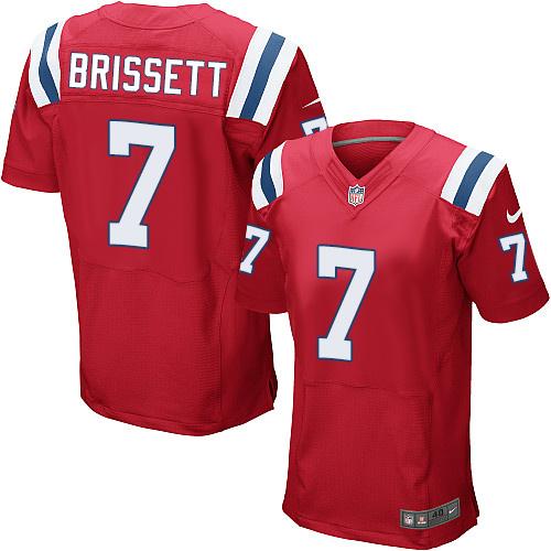 Nike Patriots #7 Jacoby Brissett Red Alternate Men's Stitched NFL Elite Jersey Nike Patriots #7 Jacoby Brissett Red Alternate Men's Stitched NFL Elite Jersey