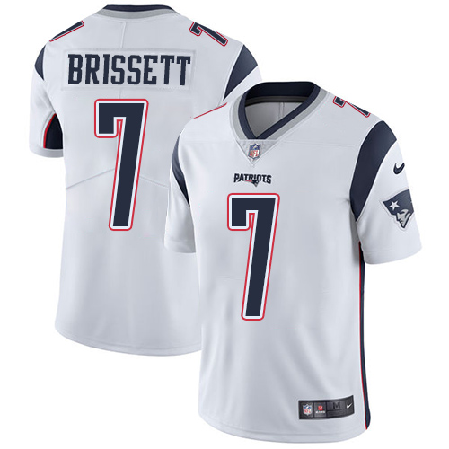 Nike Patriots #7 Jacoby Brissett White Men's Stitched NFL Vapor Untouchable Limited Jersey