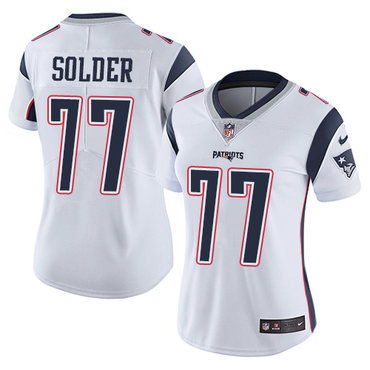 Nike Patriots #77 Nate Solder White Women's Stitched NFL Vapor Untouchable Limited Jersey Nike Patriots #77 Nate Solder White Women's Stitched NFL Vapor Untouchable Limited Jersey