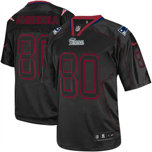 Nike Patriots #80 Danny Amendola Lights Out Black Men's Stitched NFL Elite Jersey Nike Patriots #80 Danny Amendola Lights Out Black Men's Stitched NFL Elite Jersey