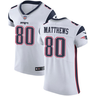 Nike Patriots #80 Jordan Matthews White Men's Stitched NFL Vapor Untouchable Elite Jersey Nike Patriots #80 Jordan Matthews White Men's Stitched NFL Vapor Untouchable Elite Jersey