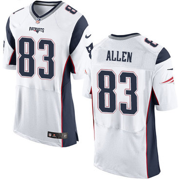 Nike Patriots #83 Dwayne Allen White Men's Stitched NFL Elite Jersey Nike Patriots #83 Dwayne Allen White Men's Stitched NFL Elite Jersey