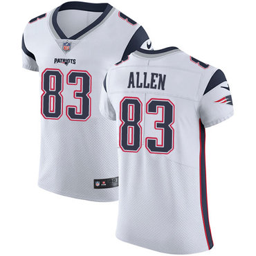 Nike Patriots #83 Dwayne Allen White Men's Stitched NFL Vapor Untouchable Elite Jersey Nike Patriots #83 Dwayne Allen White Men's Stitched NFL Vapor Untouchable Elite Jersey