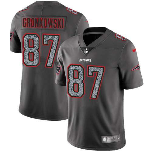 Nike Patriots #87 Rob Gronkowski Gray Static Men's NFL Vapor Untouchable Game Jersey