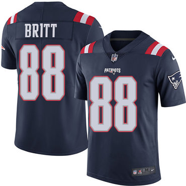 Nike Patriots #88 Kenny Britt Navy Blue Men's Stitched NFL Limited Rush Jersey