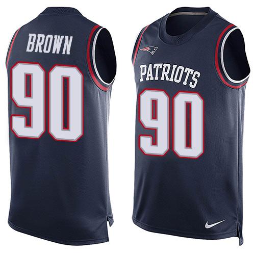 Nike Patriots #90 Malcom Brown Navy Blue Team Color Men's Stitched NFL Limited Tank Top Jersey Nike Patriots #90 Malcom Brown Navy Blue Team Color Men's Stitched NFL Limited Tank Top Jersey