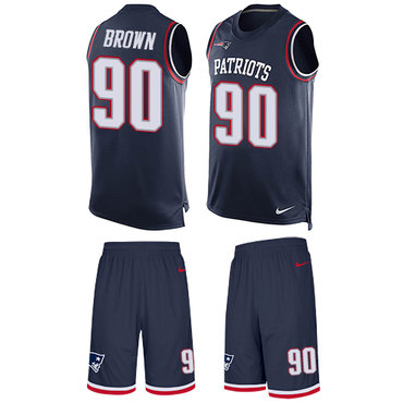 Nike Patriots #90 Malcom Brown Navy Blue Team Color Men's Stitched NFL Limited Tank Top Suit Jersey Nike Patriots #90 Malcom Brown Navy Blue Team Color Men's Stitched NFL Limited Tank Top Suit Jersey