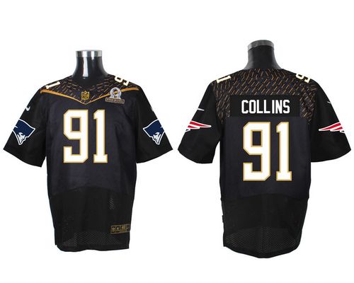 Nike Patriots #91 Jamie Collins Black 2016 Pro Bowl Men's Stitched NFL Elite Jersey