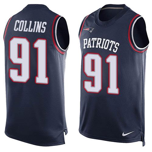 Nike Patriots #91 Jamie Collins Navy Blue Team Color Men's Stitched NFL Limited Tank Top Jersey Nike Patriots #91 Jamie Collins Navy Blue Team Color Men's Stitched NFL Limited Tank Top Jersey