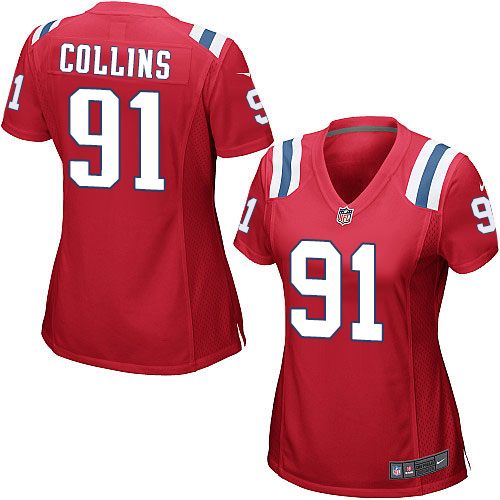 Nike Patriots #91 Jamie Collins Red Alternate Women's Stitched NFL Elite Jersey