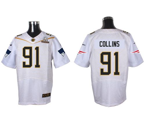 Nike Patriots #91 Jamie Collins White 2016 Pro Bowl Men's Stitched NFL Elite Jersey