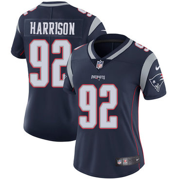 Nike Patriots #92 James Harrison Navy Blue Team Color Women's Stitched NFL Vapor Untouchable Limited Jersey