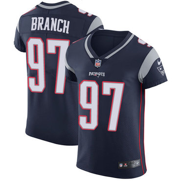 Nike Patriots #97 Alan Branch Navy Blue Team Color Men's Stitched NFL Vapor Untouchable Elite Jersey