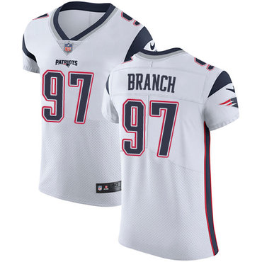 Nike Patriots #97 Alan Branch White Men's Stitched NFL Vapor Untouchable Elite Jersey Nike Patriots #97 Alan Branch White Men's Stitched NFL Vapor Untouchable Elite Jersey