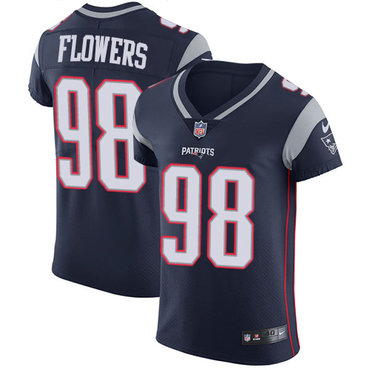 Nike Patriots #98 Trey Flowers Navy Blue Team Color Men's Stitched NFL Vapor Untouchable Elite Jersey