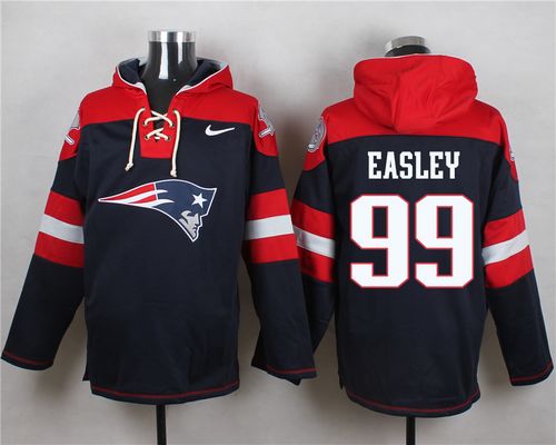 Nike Patriots #99 Dominique Easley Navy Blue Player Pullover NFL Hoodie