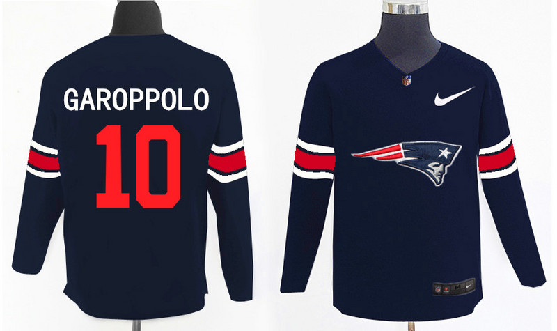 Nike Patriots 10 Jimmy Garoppolo Navy Knit Sweater Nike Patriots 10 Jimmy Garoppolo Navy Knit Sweater
