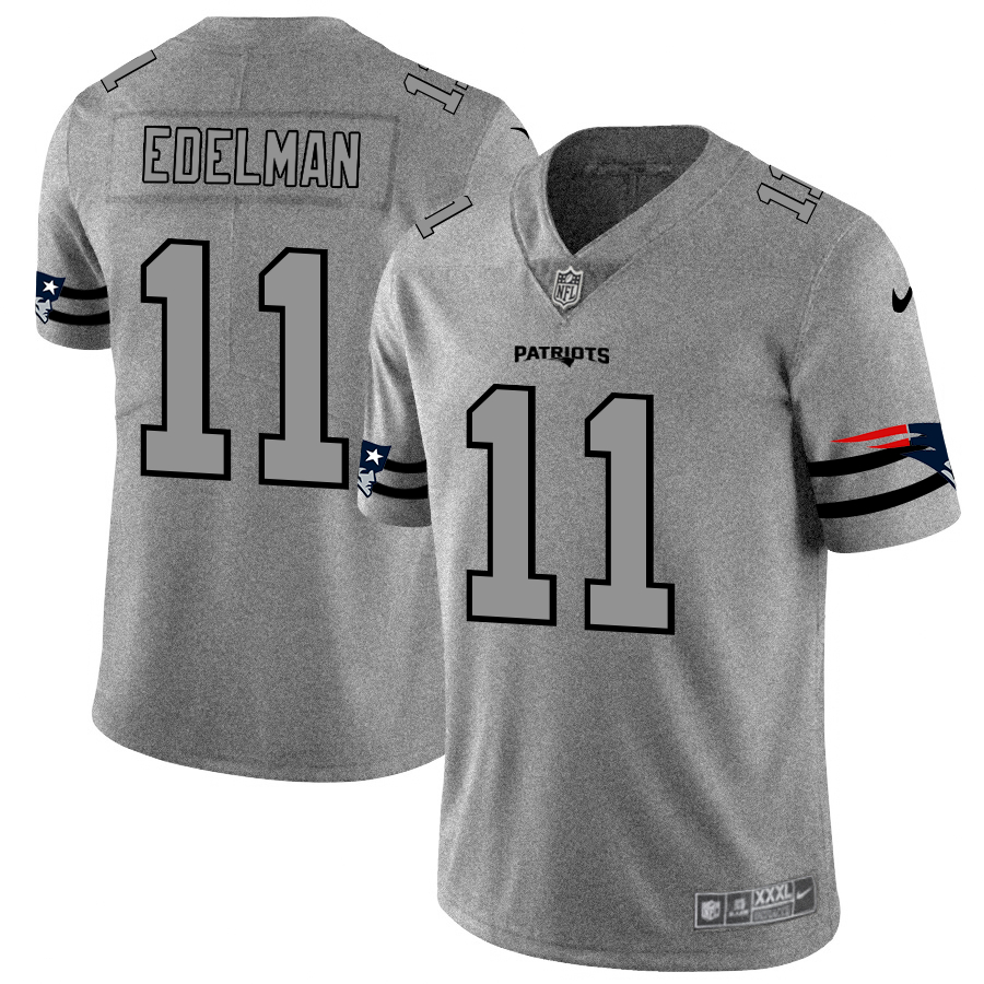 Nike Patriots 11 Julian Edelman 2019 Gray Gridiron Gray Vapor Untouchable Limited Jersey Nike Patriots 11 Julian Edelman 2019 Gray Gridiron Gray Vapor Untouchable Limited Jersey
