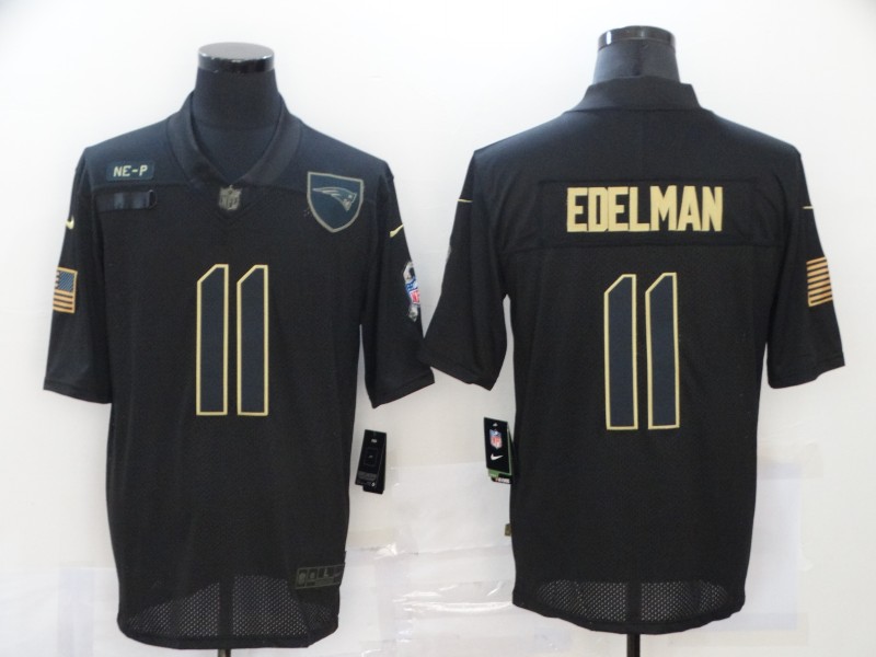 Nike Patriots 11 Julian Edelman Black 2020 Salute To Service Limited Jersey Nike Patriots 11 Julian Edelman Black 2020 Salute To Service Limited Jersey