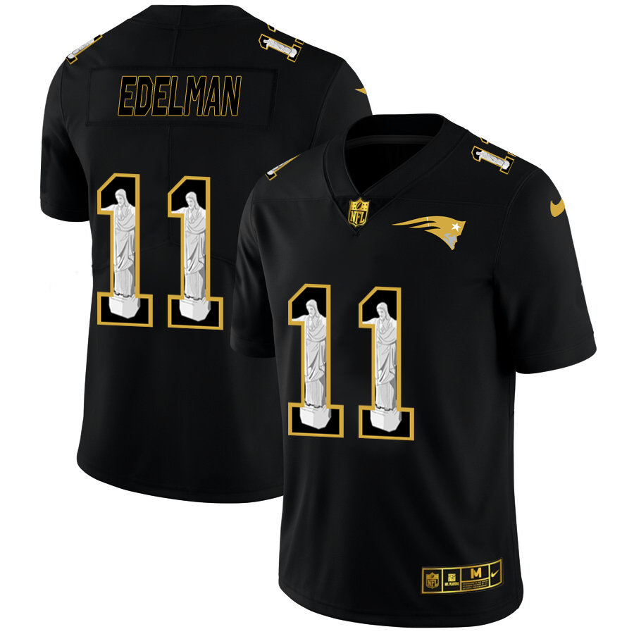 Nike Patriots 11 Julian Edelman Black Jesus Faith Edition Limited Jersey Nike Patriots 11 Julian Edelman Black Jesus Faith Edition Limited Jersey