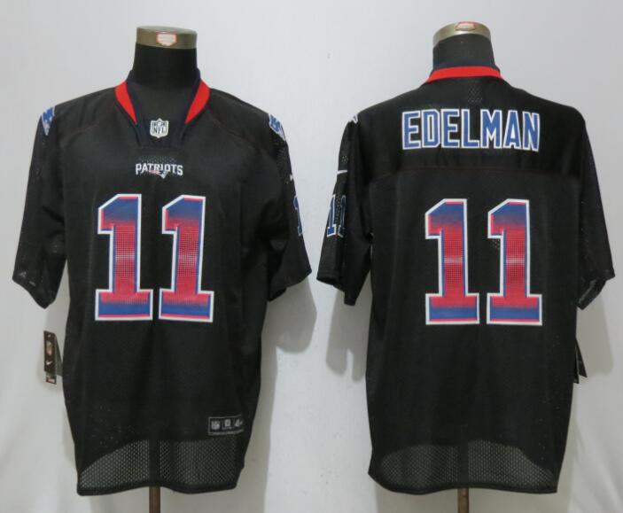 Nike Patriots 11 Julian Edelman Black Pro Line Fashion Strobe Elite Jersey Nike Patriots 11 Julian Edelman Black Pro Line Fashion Strobe Elite Jersey