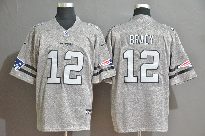 Nike Patriots 12 Tom Brady 2019 Gray Gridiron Gray Vapor Untouchable Limited Jersey Nike Patriots 12 Tom Brady 2019 Gray Gridiron Gray Vapor Untouchable Limited Jersey