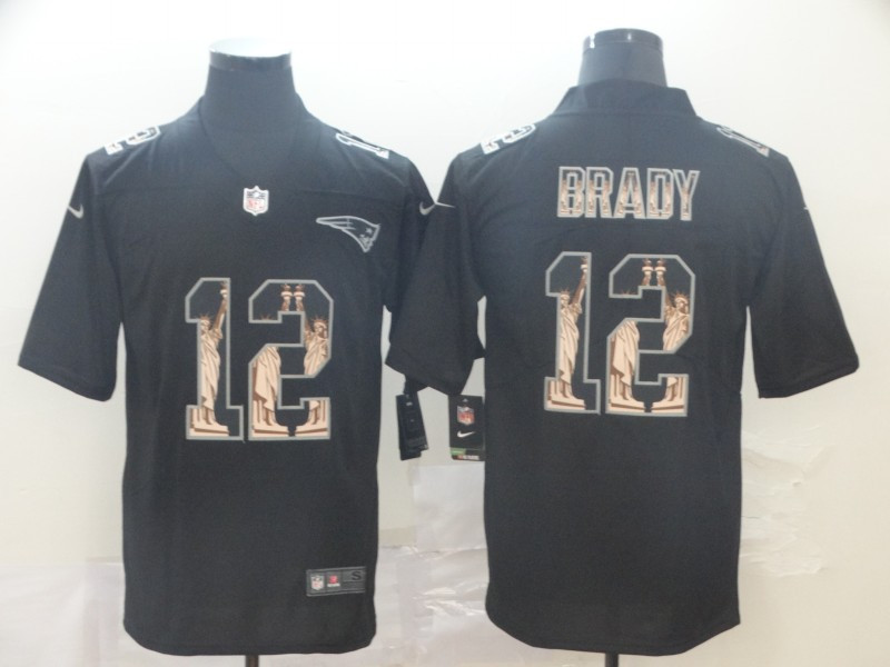 Nike Patriots 12 Tom Brady Black Statue Of Liberty Limited Jersey Nike Patriots 12 Tom Brady Black Statue Of Liberty Limited Jersey