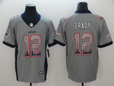 Nike Patriots 12 Tom Brady Gray Drift Fashion Limited Jersey Nike Patriots 12 Tom Brady Gray Drift Fashion Limited Jersey
