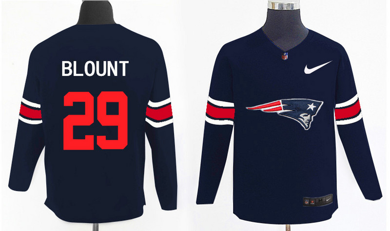 Nike Patriots 29 LeGarrette Blount Navy Knit Sweater Nike Patriots 29 LeGarrette Blount Navy Knit Sweater