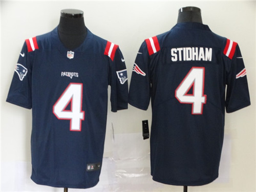 Nike Patriots 4 Jarrett Stidham Navy 2020 New Vapor Untouchable Limited Jersey Nike Patriots 4 Jarrett Stidham Navy 2020 New Vapor Untouchable Limited Jersey