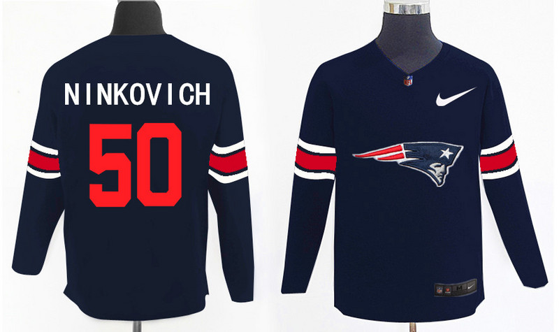 Nike Patriots 50 Rob Ninkovich Navy Knit Sweater Nike Patriots 50 Rob Ninkovich Navy Knit Sweater
