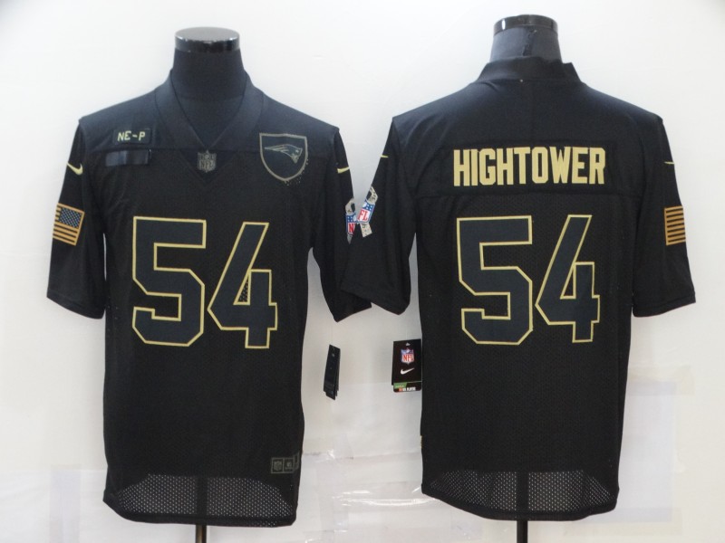 Nike Patriots 54 Tedy Bruschi Black 2020 Salute To Service Limited Jersey