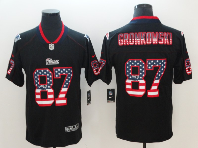 Nike Patriots 87 Rob Gronkowski Black USA Flag Fashion Color Rush Limited Jersey Nike Patriots 87 Rob Gronkowski Black USA Flag Fashion Color Rush Limited Jersey