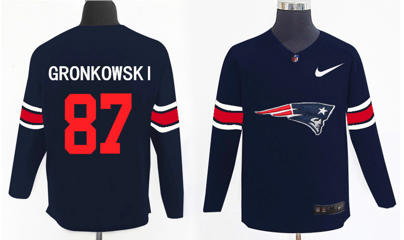 Nike Patriots 87 Rob Gronkowski Navy Knit Sweater Nike Patriots 87 Rob Gronkowski Navy Knit Sweater