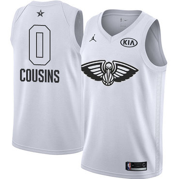 Nike Pelicans #0 DeMarcus Cousins White Youth NBA Jordan Swingman 2018 All-Star Game Jersey