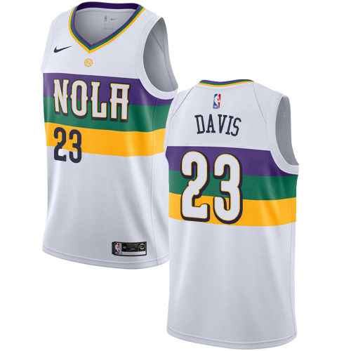 Nike Pelicans #23 Anthony Davis White NBA Swingman City Edition 2018 19 Jersey Nike Pelicans #23 Anthony Davis White NBA Swingman City Edition 2018 19 Jersey