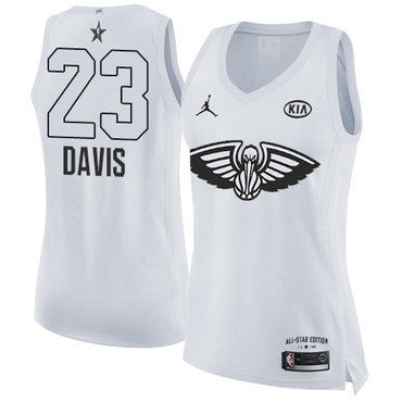 Nike Pelicans #23 Anthony Davis White Women's NBA Jordan Swingman 2018 All-Star Game Jersey Nike Pelicans #23 Anthony Davis White Women's NBA Jordan Swingman 2018 All-Star Game Jersey