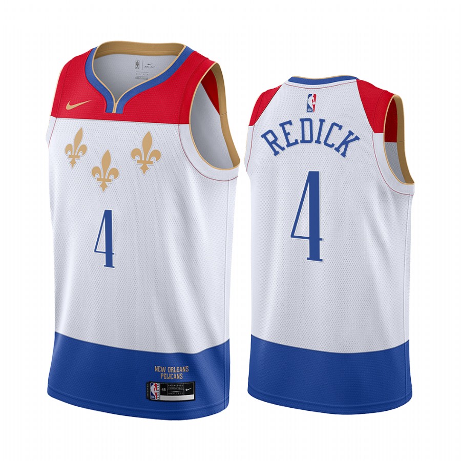 Nike Pelicans #4 JJ Redick White NBA Swingman 2020-21 City Edition Jersey Nike Pelicans #4 JJ Redick White NBA Swingman 2020-21 City Edition Jersey