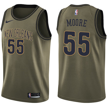 Nike Pelicans #55 E'Twaun Moore Green Salute to Service NBA Swingman Jersey Nike Pelicans #55 E'Twaun Moore Green Salute to Service NBA Swingman Jersey