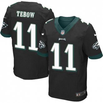 Nike Philadelphia Eagles #11 Tim Tebow Black Alternate Men's Stitched NFL New Elite Jersey Nike Philadelphia Eagles #11 Tim Tebow Black Alternate Men's Stitched NFL New Elite Jersey