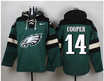 Nike Philadelphia Eagles #14 Riley Cooper Midnight Green Player Pullover NFL Hoodie Nike Philadelphia Eagles #14 Riley Cooper Midnight Green Player Pullover NFL Hoodie