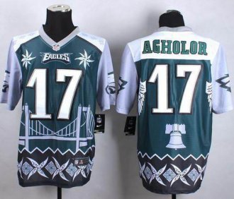 Nike Philadelphia Eagles #17 Nelson Agholor Midnight Green Men's Stitched NFL Elite Noble Fashion Jersey