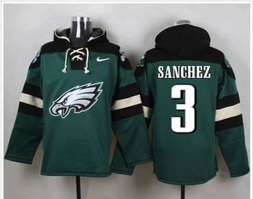 Nike Philadelphia Eagles #3 Mark Sanchez Midnight Green Player Pullover NFL Hoodie Nike Philadelphia Eagles #3 Mark Sanchez Midnight Green Player Pullover NFL Hoodie