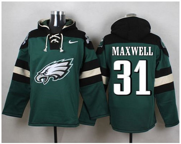 Nike Philadelphia Eagles #31 Byron Maxwell Midnight Green Player Pullover NFL Hoodie