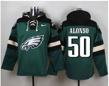 Nike Philadelphia Eagles #50 Kiko Alonso Midnight Green Player Pullover NFL Hoodie Nike Philadelphia Eagles #50 Kiko Alonso Midnight Green Player Pullover NFL Hoodie