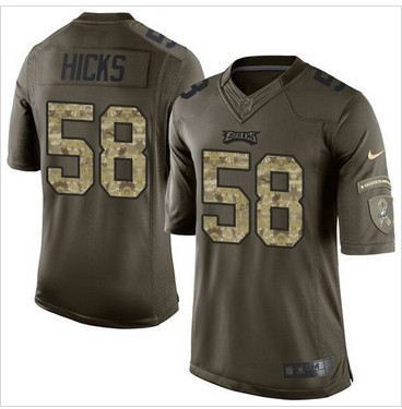 Nike Philadelphia Eagles #58 Jordan Hicks Green Men's Stitched NFL Limited Salute to Service Jersey Nike Philadelphia Eagles #58 Jordan Hicks Green Men's Stitched NFL Limited Salute to Service Jersey